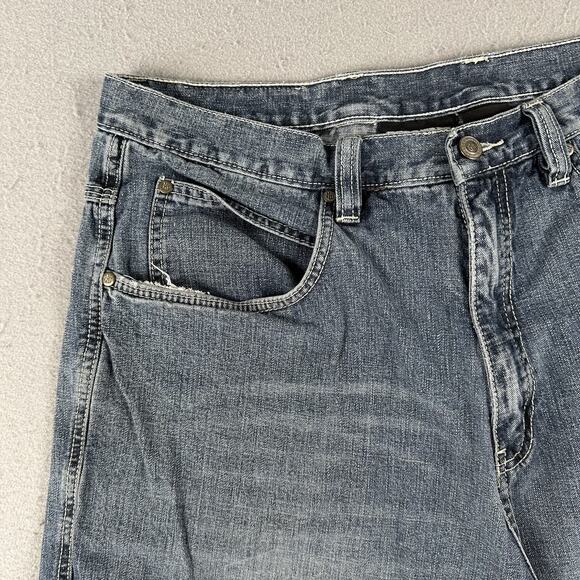Rocawear Carpenter‎ Shorts Mens 36 Blue Denim Baggy Y2K Streetwear Hip Hop - Picture 3 of 16